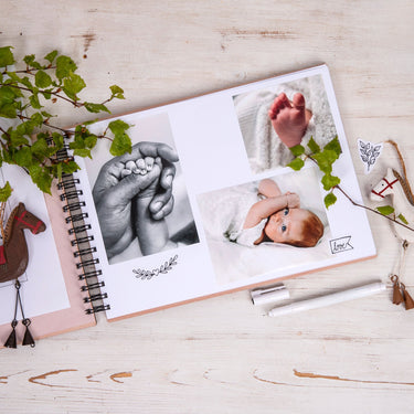 Træ-fotoalbum, Happy Snail dekor